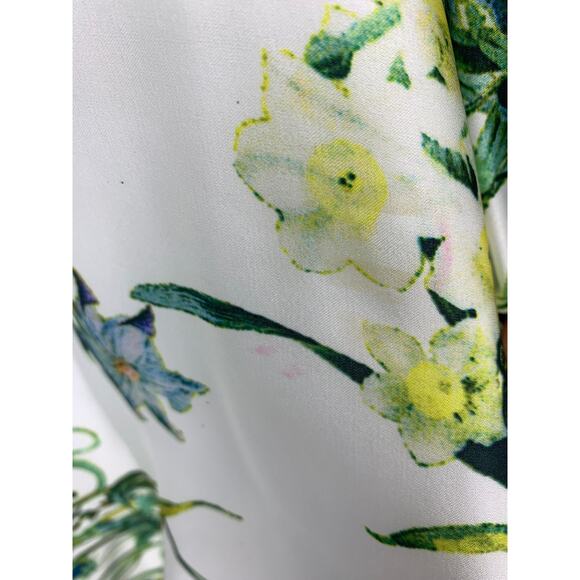 Ieena For Mac Duggal Gown Womens Size 4 V-Neck Floral A-Line Dress - Picture 3 of 9